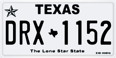 TX license plate DRX1152