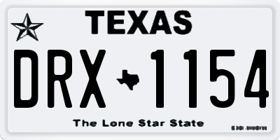 TX license plate DRX1154