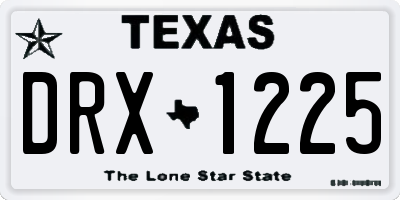 TX license plate DRX1225