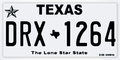 TX license plate DRX1264