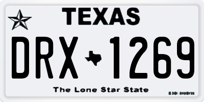 TX license plate DRX1269