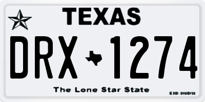 TX license plate DRX1274