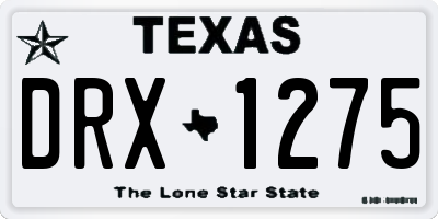 TX license plate DRX1275