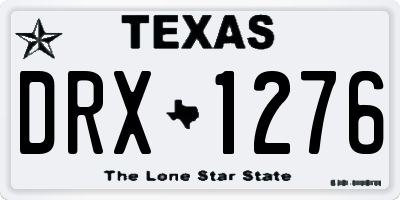 TX license plate DRX1276