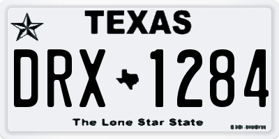 TX license plate DRX1284