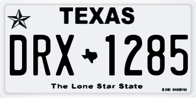 TX license plate DRX1285