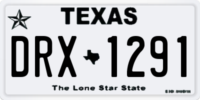 TX license plate DRX1291