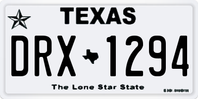 TX license plate DRX1294