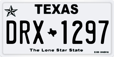 TX license plate DRX1297
