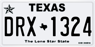 TX license plate DRX1324