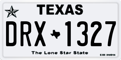 TX license plate DRX1327