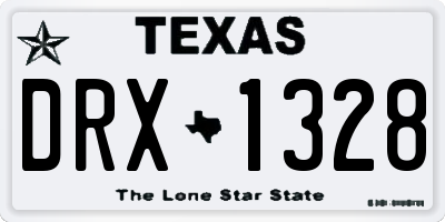 TX license plate DRX1328