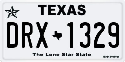 TX license plate DRX1329