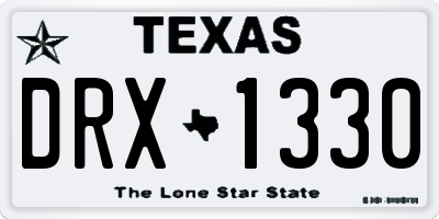 TX license plate DRX1330