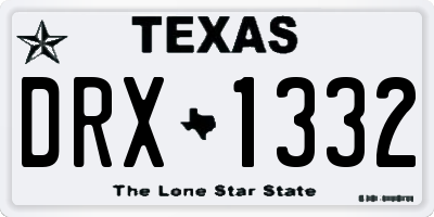 TX license plate DRX1332