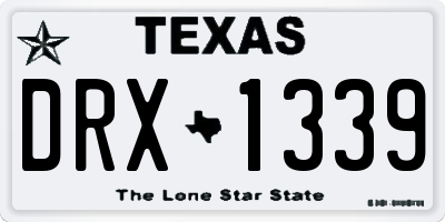 TX license plate DRX1339