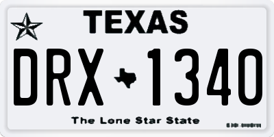 TX license plate DRX1340