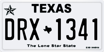 TX license plate DRX1341