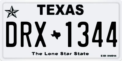 TX license plate DRX1344