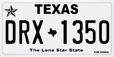 TX license plate DRX1350