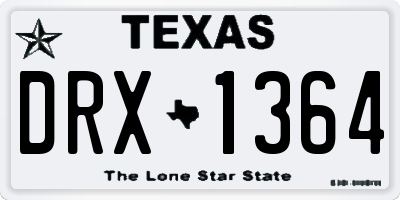 TX license plate DRX1364