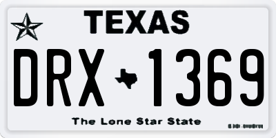 TX license plate DRX1369