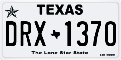 TX license plate DRX1370