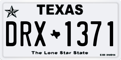 TX license plate DRX1371