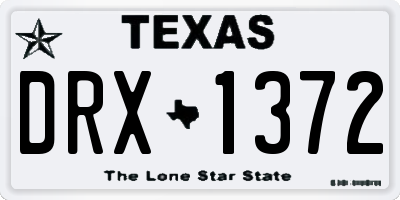 TX license plate DRX1372