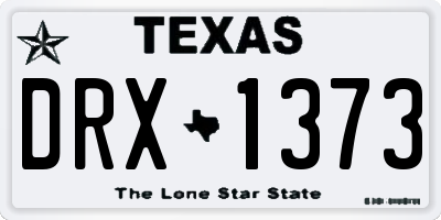 TX license plate DRX1373