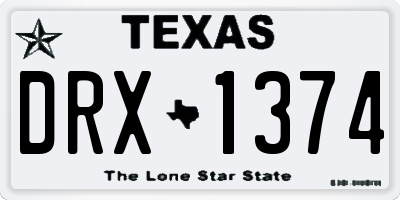 TX license plate DRX1374