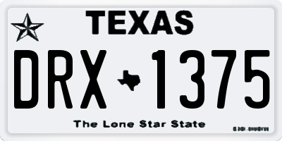 TX license plate DRX1375