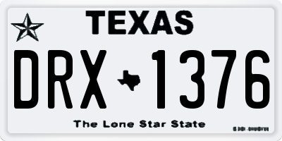 TX license plate DRX1376