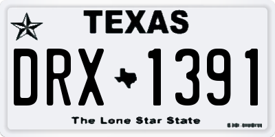 TX license plate DRX1391