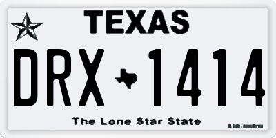 TX license plate DRX1414