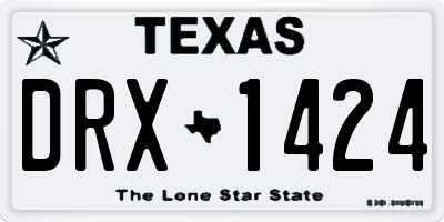 TX license plate DRX1424