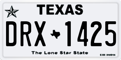 TX license plate DRX1425