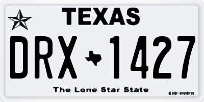 TX license plate DRX1427