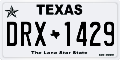 TX license plate DRX1429