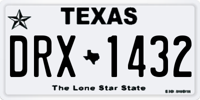 TX license plate DRX1432