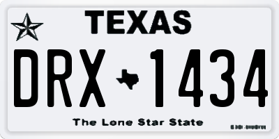 TX license plate DRX1434