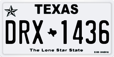 TX license plate DRX1436