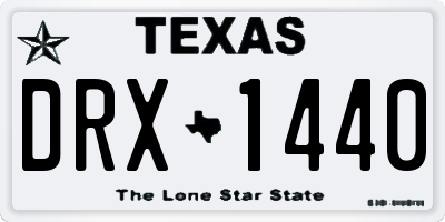 TX license plate DRX1440