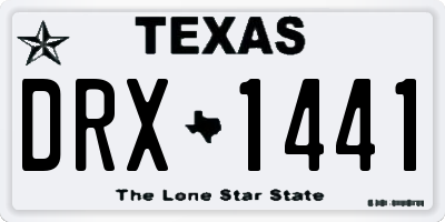 TX license plate DRX1441