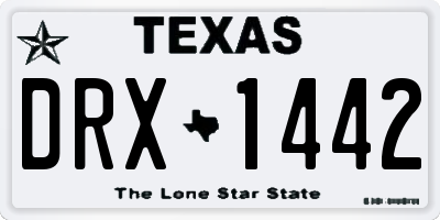 TX license plate DRX1442