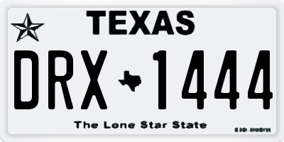 TX license plate DRX1444