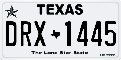 TX license plate DRX1445