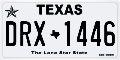 TX license plate DRX1446