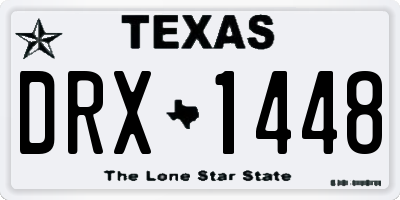 TX license plate DRX1448