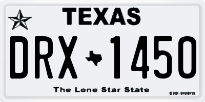 TX license plate DRX1450